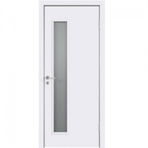 Дверь межкомнатная SMART облегченная белая остекленная L3