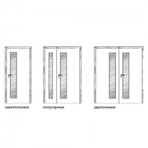 Типы межкомнатных дверей с притвором остекленные L3